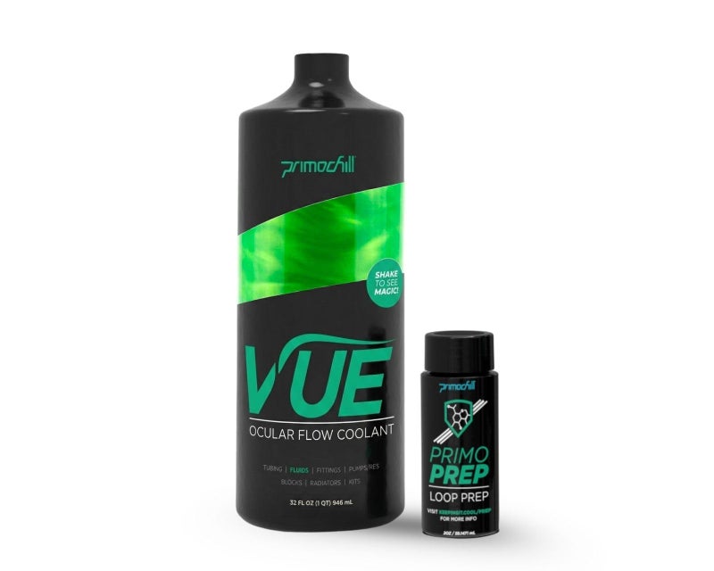 PrimoChill Vue - Computer WaterCooling Coolant, Visual Flow, Solid/Non-Transparent, Full Protection, PrimoPrep Included, Proudly Made in The USA - UV Green SX - Image 1